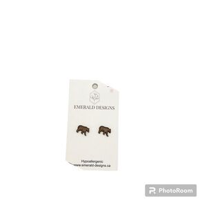 Emerald Designs Hypoallergenic Bear Earrings Canadian made